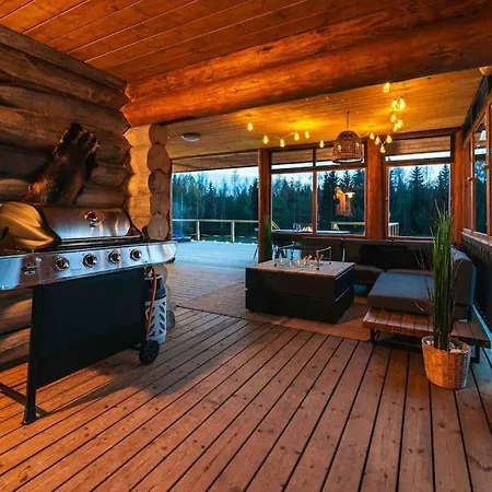 別荘 Upea Hirsi Moekki Ulkoporeltaalla Sekae Kelosaunalla *